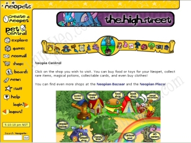 Old Neopets Layout